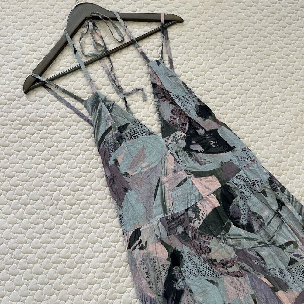 $653 NWOT Iro Mauge Tiered Cotton Floral Print Long Maxi Dress Size 40 - Picture 3 of 11